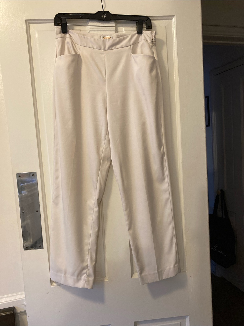 Talbots Cream Straight-Leg Dress Pants